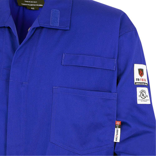 7779T Combinaisons ignifuges r&eacute;sistants aux arcs &eacute;lectriques 88/12 FR-Tech, Taille 40 (grand taille), Bleu royal, 10 cal/cm² Rideout Tool & Machine Inc.