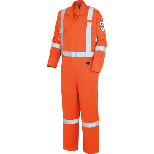 7708AT "The Rock" FR-Tech&reg; High Visibility FR/Arc Rated Coveralls, Size 40 (Tall), High Visibility Orange, 10 cal/cm² Rideout Tool & Machine Inc.