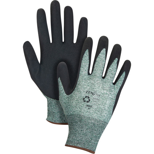 Eco-Friendly Crinkle Grip Coated Gloves, 9, Foam Latex Coating, 15 Gauge, Nylon/RPET Shell Rideout Tool & Machine Inc.