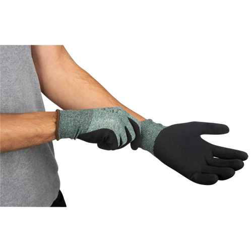 Eco-Friendly Crinkle Grip Coated Gloves, 9, Foam Latex Coating, 15 Gauge, Nylon/RPET Shell Rideout Tool & Machine Inc.