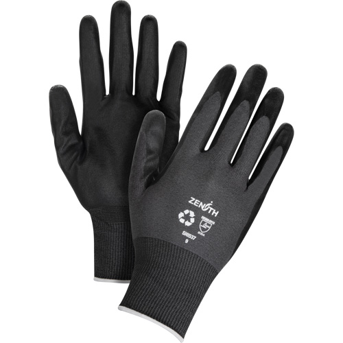 Gants &eacute;cologiques enduits et perm&eacute;ables &agrave; l'air, 10, R&ecirc;vetement Mousse de nitrile, Calibre 21, Enveloppe en Nylon/rPET Rideout Tool & Machine Inc.