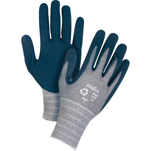 Gants &eacute;cologiques enduits et l&eacute;gers, 8, R&ecirc;vetement Mousse de nitrile, Calibre 15, Enveloppe en Polyester/rPET Rideout Tool & Machine Inc.