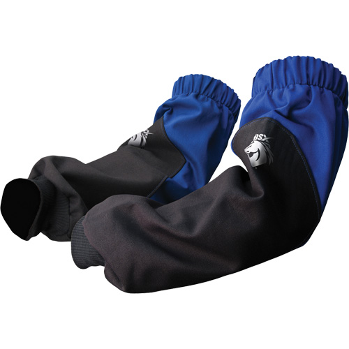 Manchettes en coton ignifuge BSX, 19" lo, Noir/Bleu Rideout Tool & Machine Inc.