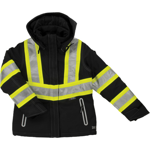 Womens Insulated Flex Safety Jacket, Polyester, Black, Medium Rideout Tool & Machine Inc.
