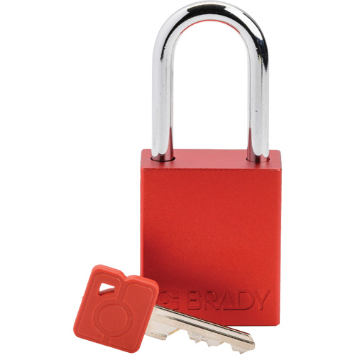 Cadenas de verrouillage Velocity, Rouge, Cl&eacute;s diff&eacute;rentes, Aluminium, Largeur de 1-1/2" Rideout Tool & Machine Inc.