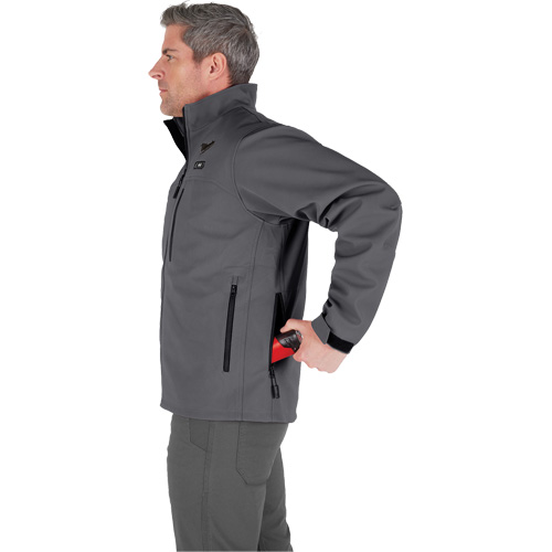 Manteau chauffante M12 ToughShell (manteau seulement), Hommes, T-Grand, Gris Rideout Tool & Machine Inc.
