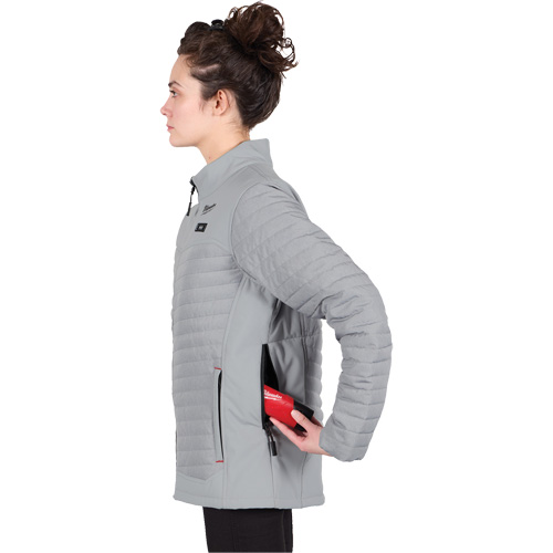 Manteau chauffant M12 Axis avec pile, Femmes, Petit, Gris Rideout Tool & Machine Inc.