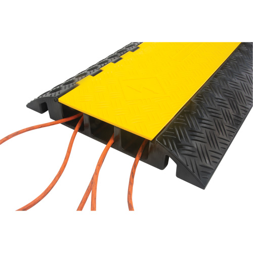Polyurethane Cable Protector, 3 Channels, 35.43" L x 19.69" W x 3" H Rideout Tool & Machine Inc.
