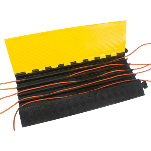 Polyurethane Cable Protector, 5 Channels, 35.43" L x 19.69" W x 2" H Rideout Tool & Machine Inc.