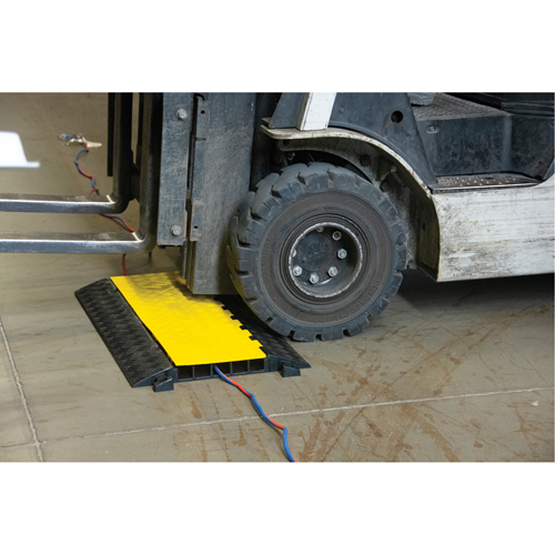 Polyurethane Cable Protector, 5 Channels, 35.43" L x 19.69" W x 2" H Rideout Tool & Machine Inc.