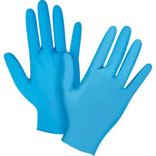Emballages de gants jetables pour machine distributrice, T-Grand, Nitrile, 4,5 mils, Sans poudre, Bleu, Classe 2 Rideout Tool & Machine Inc.