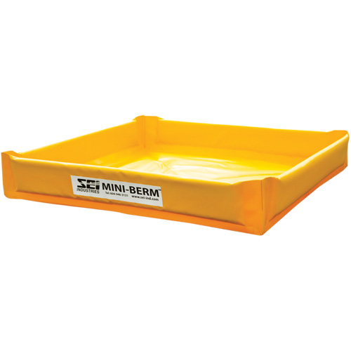 Yellow PVC Mini-Berm, 34 US gal. Capacity, 3' W x 3' L x 6" H Rideout Tool & Machine Inc.