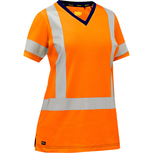 Bisley&reg; Women's X-Back Short Sleeve Shirt, Poly-Cotton, Small, High Visibility Orange Rideout Tool & Machine Inc.