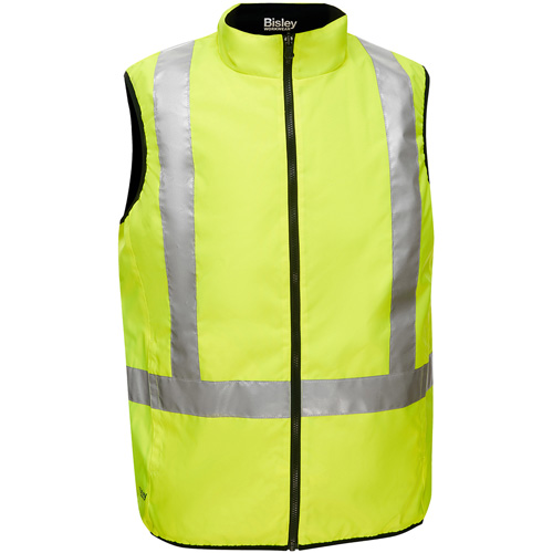 Veste bouffante r&eacute;versible avec X au dos Bisley, Jaune lime haute visibilit&eacute;, T-Grand, Polyester Rideout Tool & Machine Inc.
