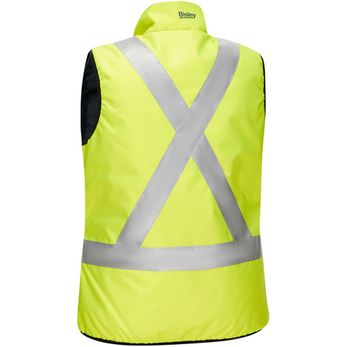 Veste bouffante, enveloppante et r&eacute;versible avec X au dos Bisley pour femmes, Jaune lime haute visibilit&eacute;, 3T-Grand, Polyester Rideout Tool & Machine Inc.