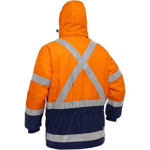 Bisley&reg; X-Back Extreme Cold Jacket with Navy Bottom, Polyester, High Visibility Orange, Large Rideout Tool & Machine Inc.
