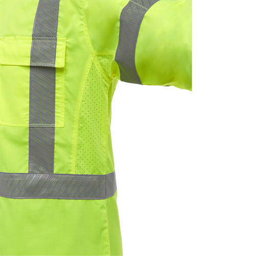 Bisley&reg; X-Back Long Sleeve Work Shirt with X-Airflow, Poly-Cotton, Small, High Visibility Lime-Yellow Rideout Tool & Machine Inc.