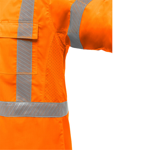 Bisley&reg; X-Back Long Sleeve Work Shirt with X-Airflow, Poly-Cotton, Small, High Visibility Orange Rideout Tool & Machine Inc.