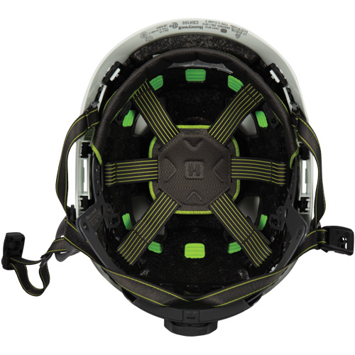 Fibre Metal Climbing Style Safety Helmet, Meets CSA Type 2, Ratchet Suspension, Vented Rideout Tool & Machine Inc.
