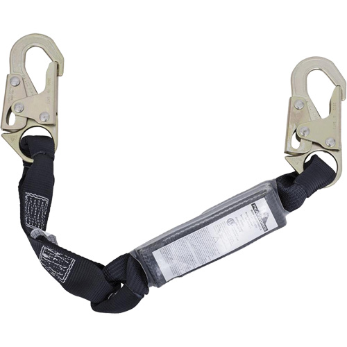 SA-5200-2.5 Shock Absorbing Lanyard, 2.5', Snap Hook Center, Snap Hook Leg Ends, Polyester Rideout Tool & Machine Inc.
