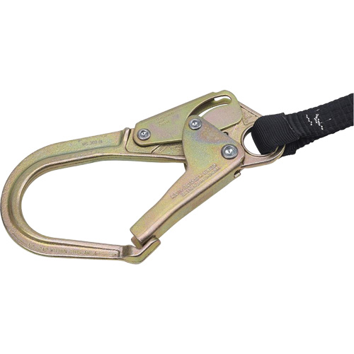 SA-6402-4 Shock Absorbing Lanyard, 4', Form Hook Center, Snap Hook Leg Ends, Polyester Rideout Tool & Machine Inc.