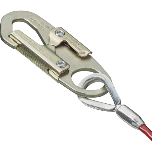 SA-5500-4 Shock Absorbing Lanyard, 4', Snap Hook Center, Snap Hook Leg Ends, Galvanized Steel Rideout Tool & Machine Inc.