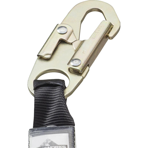 SA-55522-4 PVC-Coated Shock Absorbing Lanyard, 4', Form Hook Center, Snap Hook Leg Ends, Galvanized Steel Rideout Tool & Machine Inc.