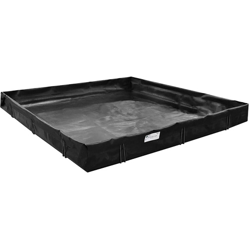 Spill Containment Berm, 3740 US gal. Capacity, 50' W x 10' L x 1" H, L-Bracket Rideout Tool & Machine Inc.