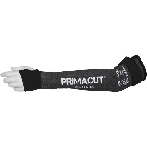 PrimaCut 68-774 Cut-Resistant Sleeve, HPPE, 18", ASTM ANSI Level A7/EN 388 Level F, Grey Rideout Tool & Machine Inc.