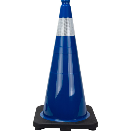 Premium Traffic Cone, 28", Blue, 4" Reflective Collar(s) Rideout Tool & Machine Inc.