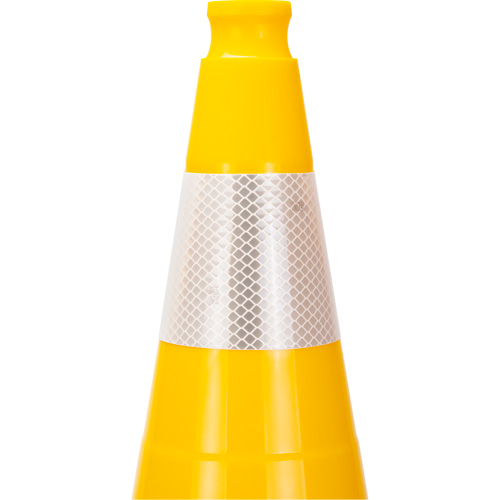 Premium Traffic Cone, 28", Yellow, 4" Reflective Collar(s) Rideout Tool & Machine Inc.