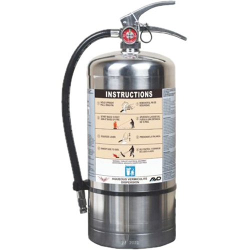 Fire Extinguisher for Lithium-ion Battery Fire Protection, AVD, 6 L Capacity Rideout Tool & Machine Inc.