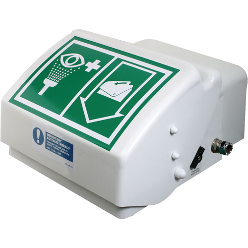 Douche oculaire/faciale, Installation Montage mural, Bol Plastique Rideout Tool & Machine Inc.