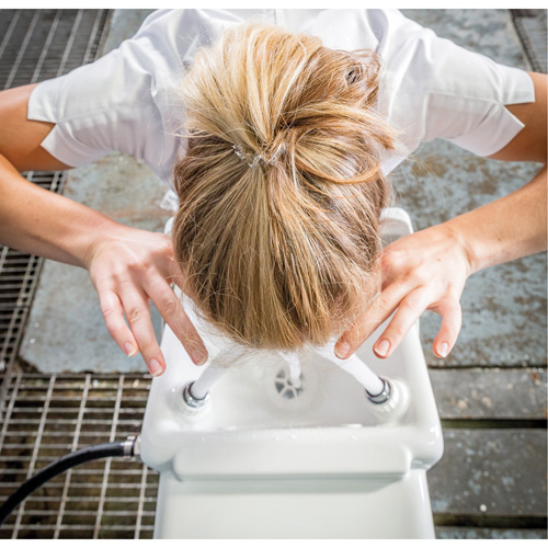 Douche oculaire/faciale, Installation Montage mural, Bol Plastique Rideout Tool & Machine Inc.