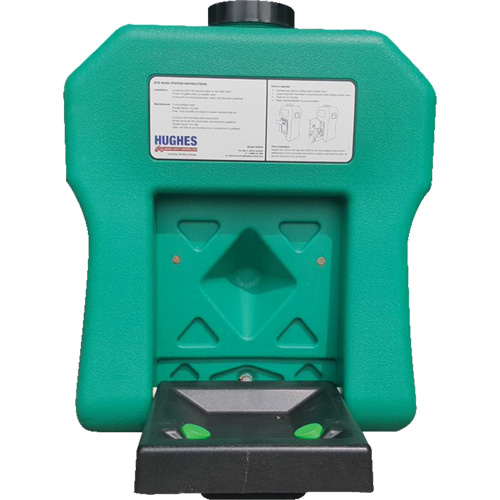Poste de douche oculaire portable autonome, Aliment&eacute; par gravit&eacute;, Capacit&eacute; 16 gal., Conformit&eacute; ANSI Z358.1 Rideout Tool & Machine Inc.