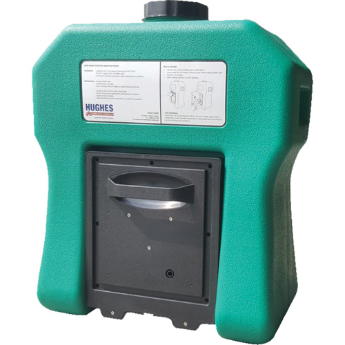 Poste de douche oculaire portable autonome, Aliment&eacute; par gravit&eacute;, Capacit&eacute; 16 gal., Conformit&eacute; ANSI Z358.1 Rideout Tool & Machine Inc.