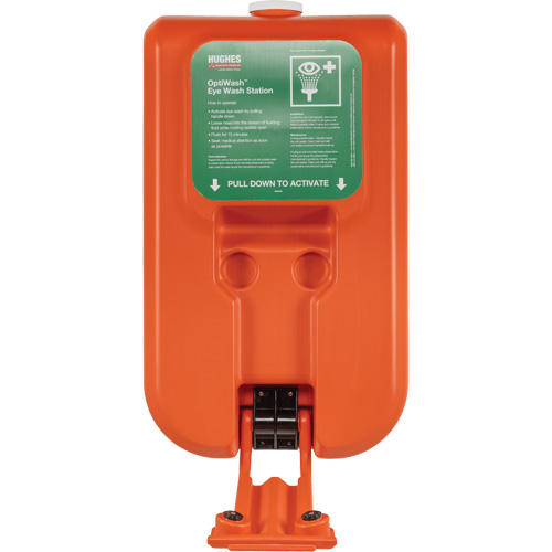 Poste de douche oculaire portable autonome, Aliment&eacute; par gravit&eacute;, Capacit&eacute; 10 gal., Conformit&eacute; ANSI Z358.1 Rideout Tool & Machine Inc.