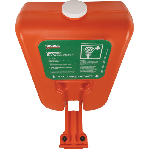 Poste de douche oculaire portable autonome, Aliment&eacute; par gravit&eacute;, Capacit&eacute; 10 gal., Conformit&eacute; ANSI Z358.1 Rideout Tool & Machine Inc.