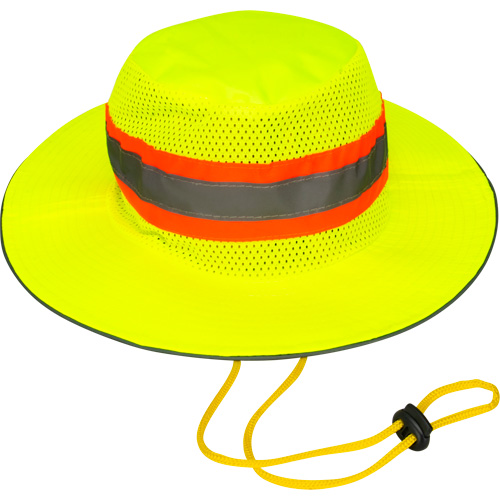 Chapeau de p&ecirc;cheur &agrave; refroidissement par &eacute;vaporation, Lime haute visibilit&eacute; Rideout Tool & Machine Inc.