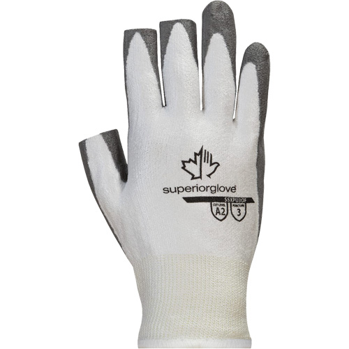 Gants &agrave; doigt ouvert Superior Touch SSXPU3OF, Taille 6, Calibre 13, Rev&ecirc;tement Polyur&eacute;thane, Enveloppe en Dyneema, ASTM ANSI niveau A2 Rideout Tool & Machine Inc.