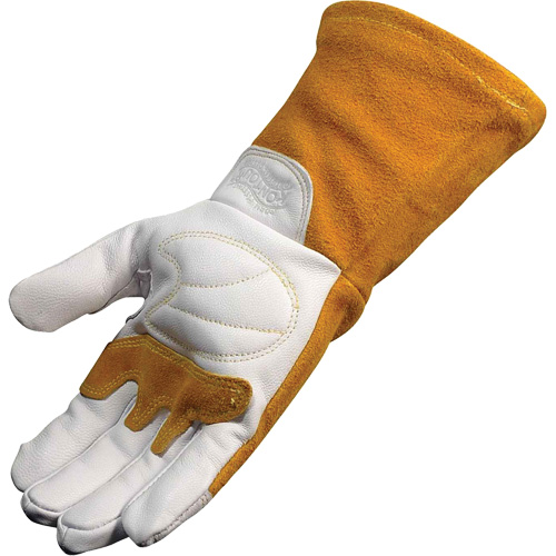 Caiman&reg; Premium TIG/MIG Welder's Gloves with FR Insulated Split Cowhide Back, Grain Goatskin, Size X-Large Rideout Tool & Machine Inc.