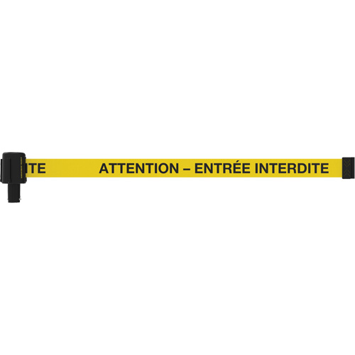 PLUS Banner, Attention - Entr&eacute;e Interdite, 15', Black and Yellow Tape Rideout Tool & Machine Inc.