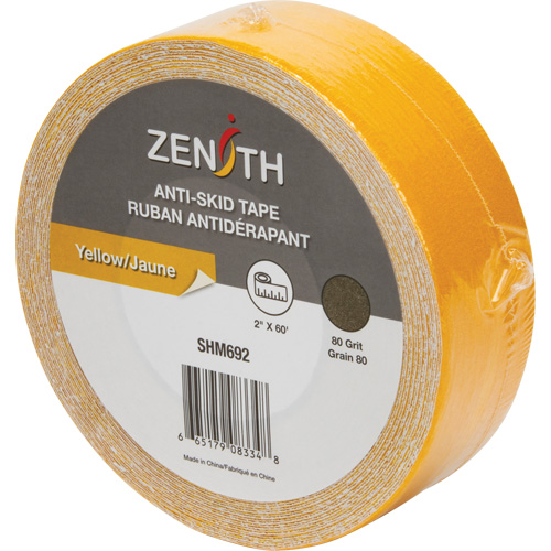 Anti-Skid Tape, 2" x 60', Yellow Rideout Tool & Machine Inc.