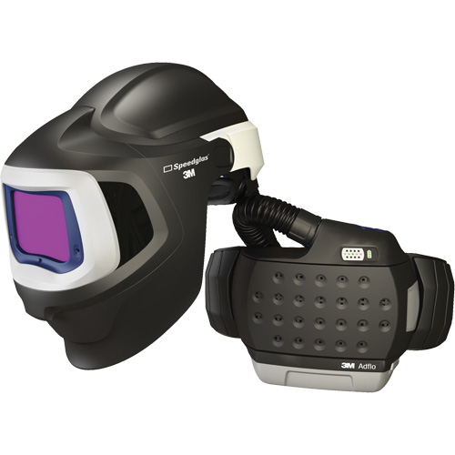 Syst&egrave;me de protection respiratoire &agrave; &eacute;puration d'air motoris&eacute; haute efficacit&eacute; Adflo avec masque de soudage 9100 MP Speedglas, Masque de soudage, Pile Lithium-ion Rideout Tool & Machine Inc.