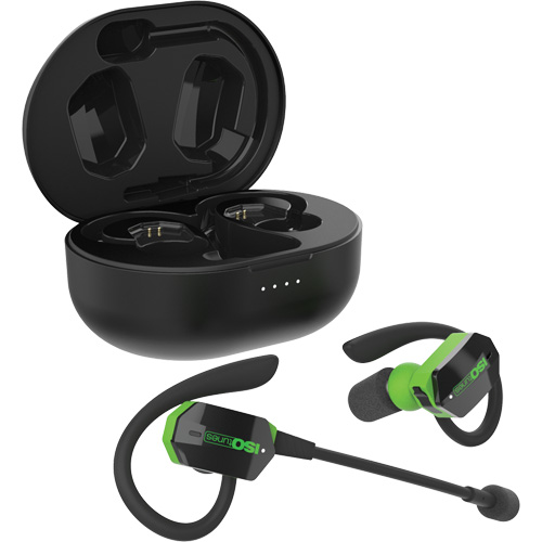 Black & Green UltraComm Aware Bluetooth Earbuds Rideout Tool & Machine Inc.