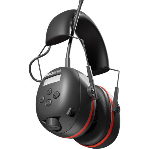 Black & Red Air Defender AM/FM Earmuffs, Headband Style, 24 dB Rideout Tool & Machine Inc.