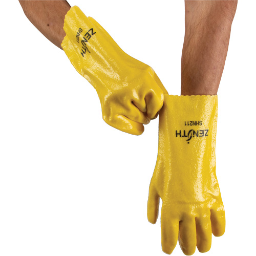 Gants &agrave; fini rugueux et r&eacute;sistants aux produits chimiques, Taille 9, 12" lo, PVC, Doublure en Interlock, 47-mil Rideout Tool & Machine Inc.
