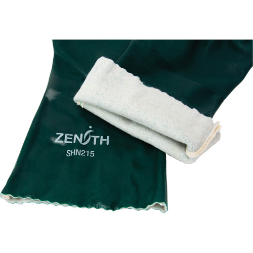 Double Dipped Green Gloves, 14" L, PVC, Cotton Jersey Inner Lining, 70-mil Rideout Tool & Machine Inc.
