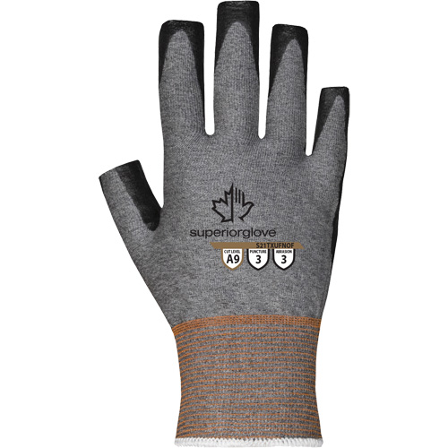 Gants ultra minces &agrave; doigts ouverts, Taille 5, Calibre 21, Rev&ecirc;tement Nitrile, Enveloppe en TenActiv, ASTM ANSI niveau A9 Rideout Tool & Machine Inc.