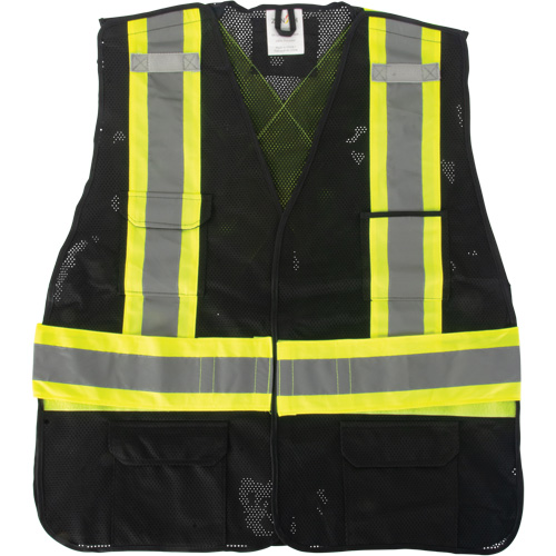 Veste d'arpenteur conforme aux normes de la CSA, Noir, Moyen, Polyester Rideout Tool & Machine Inc.